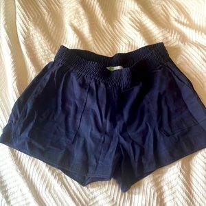 Navy blue elastic waste Joie shorts size M